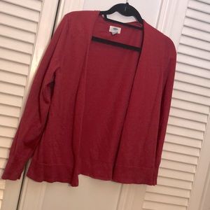Red vneck cardigan